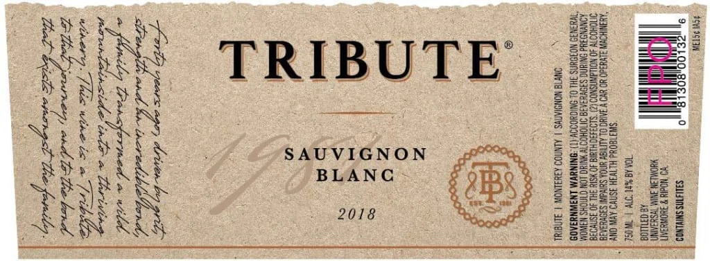 Benziger Family Winery 'Tribute' Sauvignon Blanc, Monterey County, USA