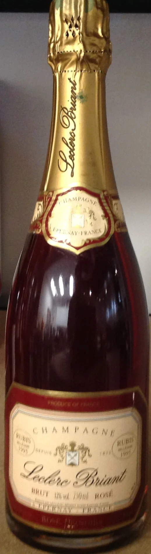 Leclerc-Briant Rubis de Noirs Brut Rose Millesime, Champagne, France