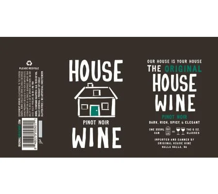 Original House Wine 'House Wine' Pinot Noir, Central Valley, Chile