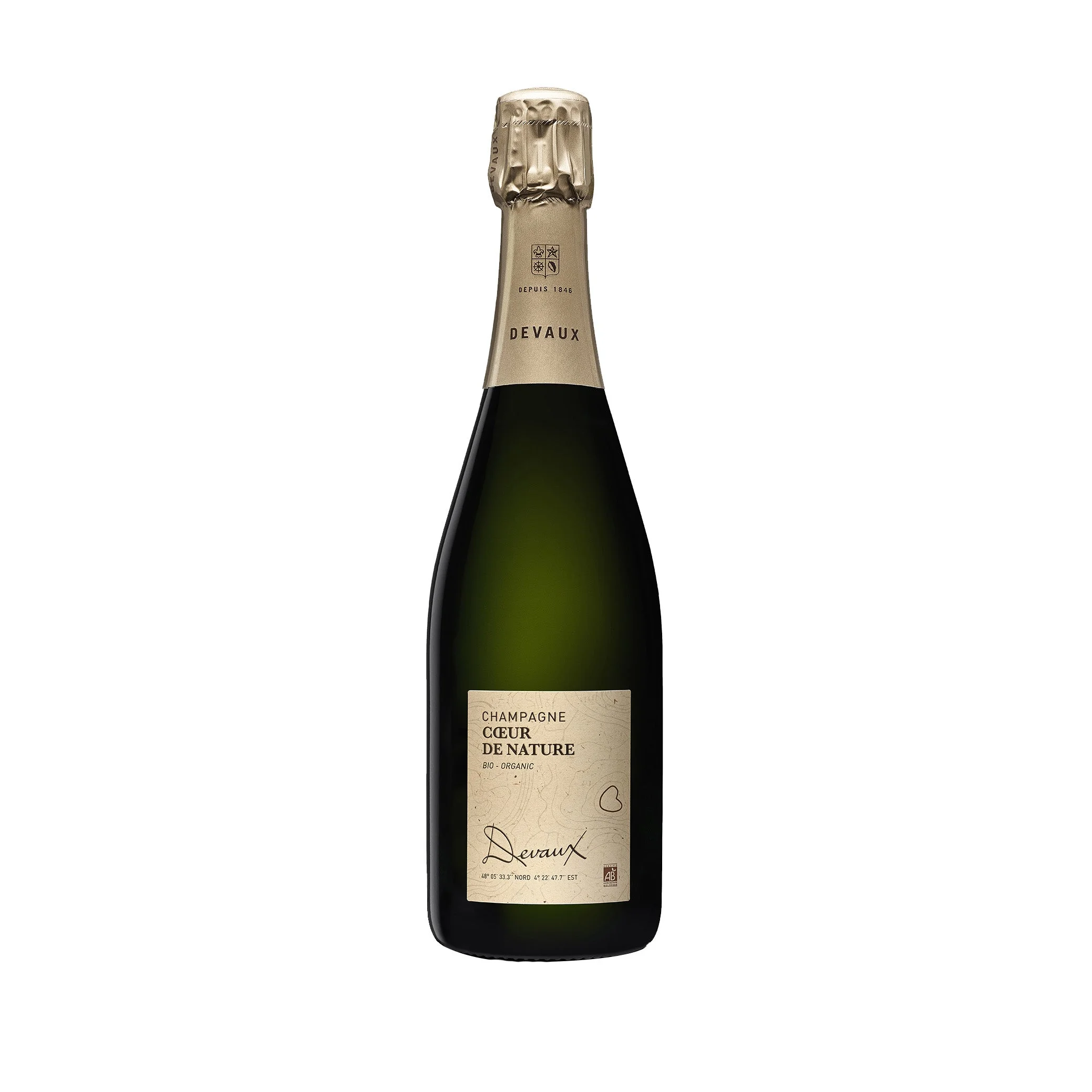 Veuve A. Devaux Coeur de Nature Organic Brut, Champagne, France